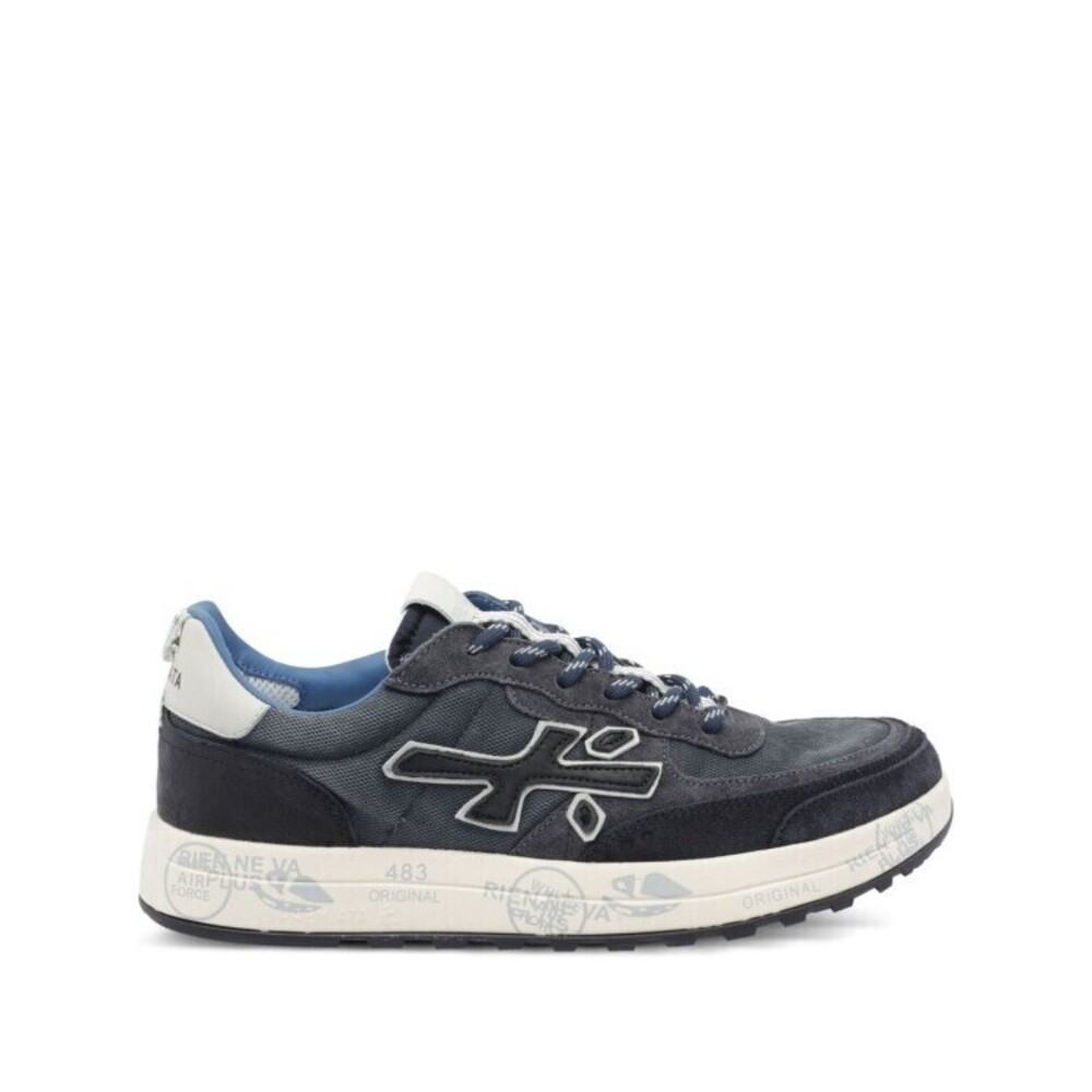 Premiata Low-Top Blue Sneakers With Leather Craftsmanship - NWT